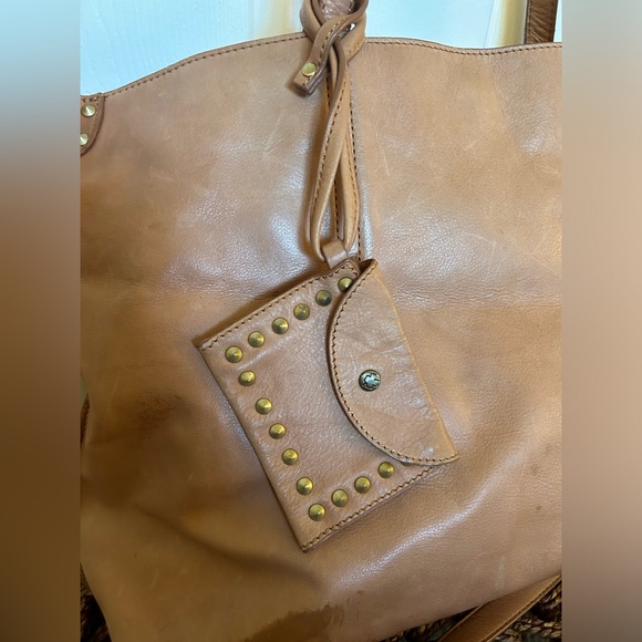 Lucky Brand brown leather tote with matching coin purse *PROJECT BAG* - Picture 9 of 13